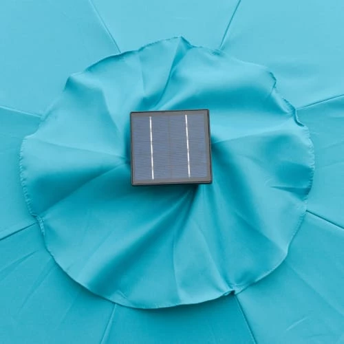 Outsunny Parasols Parasol Lumineux LED Octogonal Inclinable Bleu Turquoise 7 Outsunny Parasols Parasol Lumineux LED Octogonal Inclinable Bleu Turquoise – Image 5