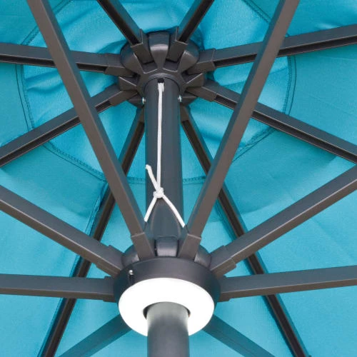 Outsunny Parasols Parasol Lumineux LED Octogonal Inclinable Bleu Turquoise 8 Outsunny Parasols Parasol Lumineux LED Octogonal Inclinable Bleu Turquoise – Image 6
