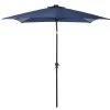 Outsunny Parasols Parasol Lumineux Rectangulaire Inclinable Bleu -Parasols Soldes Magasin parasol lumineux rectangulaire inclinable bleu