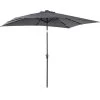 Outsunny Parasols Parasol Lumineux Rectangulaire Inclinable Gris -Parasols Soldes Magasin parasol lumineux rectangulaire inclinable gris