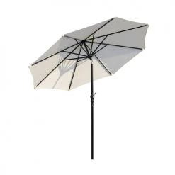 Outsunny Parasols Parasol Octogonal Inclinable LED Crème -Parasols Soldes Magasin parasol octogonal inclinable led creme 2