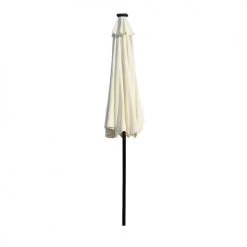 Outsunny Parasols Parasol Octogonal Inclinable LED Crème -Parasols Soldes Magasin parasol octogonal inclinable led creme 3