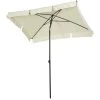 Outsunny Parasols Parasol Rectangulaire Inclinable Beige Clair -Parasols Soldes Magasin parasol rectangulaire inclinable beige clair