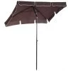 Outsunny Parasols Parasol Rectangulaire Inclinable Chocolat