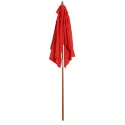 Outsunny Parasols Parasol Rectangulaire Inclinable Rouge -Parasols Soldes Magasin parasol rectangulaire inclinable rouge 3