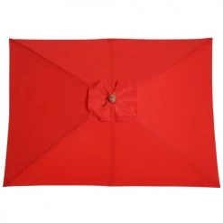 Outsunny Parasols Parasol Rectangulaire Inclinable Rouge -Parasols Soldes Magasin parasol rectangulaire inclinable rouge 5