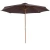 Outsunny Parasols Parasol Rond Grande Taille Chocolat