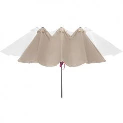 Tectake Parasols Parasol SILIA En Aluminium 460 X 270 Cm Réglable En Hauteur Beige -Parasols Soldes Magasin parasol silia en aluminium 460 x 270 cm reglable en hauteur beige 3