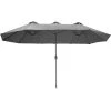 Tectake Parasols Parasol SILIA En Aluminium 460 X 270 Cm Réglable En Hauteur Gris -Parasols Soldes Magasin parasol silia en aluminium 460 x 270 cm reglable en hauteur gris