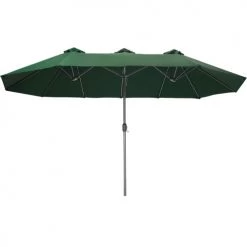 Tectake Parasols Parasol SILIA En Aluminium 460 X 270 Cm Réglable En Hauteur Vert