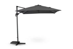 Kerama Parasols Parasol Suspendu Anthracite Avec Structure Tissée Gris 2,5×2,5m
