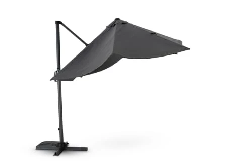 Kerama Parasols Parasol Suspendu Anthracite Avec Structure Tissée Gris 2,5×2,5m 6 Kerama Parasols Parasol Suspendu Anthracite Avec Structure Tissée Gris 2,5×2,5m – Image 4