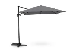 Kerama Parasols Parasol Suspendu Anthracite Avec Structure Tissée Gris Clair 2,5×2,5m
