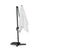 Kerama Parasols Parasol Suspendu Structure Anthracite Et Tissu Blanc 2,5×2,5m -Parasols Soldes Magasin parasol suspendu structure anthracite et tissu blanc 2 5 2 5m 1