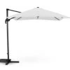 Kerama Parasols Parasol Suspendu Structure Anthracite Et Tissu Blanc 2,5×2,5m -Parasols Soldes Magasin parasol suspendu structure anthracite et tissu blanc 2 5 2 5m