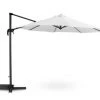 Kerama Parasols Parasol Suspendu Structure Anthracite Et Tissu Blanc 3m De Diamètre -Parasols Soldes Magasin parasol suspendu structure anthracite et tissu blanc 3m de diametre
