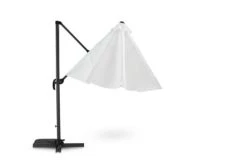 Kerama Parasols Parasol Suspendu Structure Anthracite Et Tissu Blanc 3m De Diamètre -Parasols Soldes Magasin parasol suspendu structure anthracite et tissu blanc 3m de diametre 4