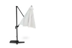 Kerama Parasols Parasol Suspendu Structure Anthracite Et Tissu Blanc 3m De Diamètre -Parasols Soldes Magasin parasol suspendu structure anthracite et tissu blanc 3m de diametre 5