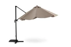 Kerama Parasols Parasol Suspendu Structure Anthracite Et Tissu Marron 3m De Diamètre -Parasols Soldes Magasin parasol suspendu structure anthracite et tissu marron 3m de diametre 2