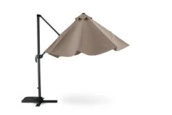 Kerama Parasols Parasol Suspendu Structure Anthracite Et Tissu Marron 3m De Diamètre -Parasols Soldes Magasin parasol suspendu structure anthracite et tissu marron 3m de diametre 3