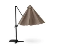 Kerama Parasols Parasol Suspendu Structure Anthracite Et Tissu Marron 3m De Diamètre -Parasols Soldes Magasin parasol suspendu structure anthracite et tissu marron 3m de diametre 4