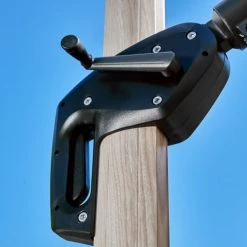 Kerama Parasols Parasol Suspendu Structure Imitation Bois Et Tissu Blanc Naturel 3x3m -Parasols Soldes Magasin parasol suspendu structure imitation bois et tissu blanc naturel 3x3m 3