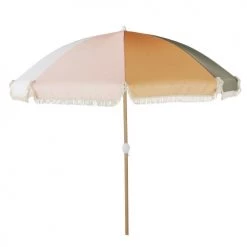 Maisons Du Monde Parasols Parasol Vintage En Toile Vert Kaki, Orange, Beige Et Rose