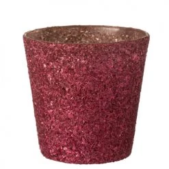 Jolipa Pots, Cache-pots Et Jardinières D'extérieur Petit Pot Pour Fleur En Verre Rose Pailleté