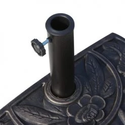 Outsunny Parasols Pied De Parasol Demi-cercle Résine Imitation Fonte Bronze -Parasols Soldes Magasin pied de parasol demi cercle resine imitation fonte bronze 3