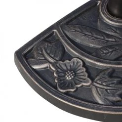 Outsunny Parasols Pied De Parasol Demi-cercle Résine Imitation Fonte Bronze -Parasols Soldes Magasin pied de parasol demi cercle resine imitation fonte bronze 4