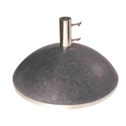 Esschert Design Parasols Pied Parasol Droit En Granite Et Acier Inoxydable Noir D50 Cm
