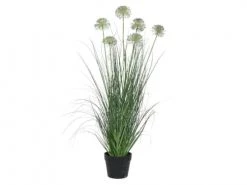 Kaemingk Plantes D'intérieur Et Fleurs D'intérieur Plante Artificielle Allium Vert En Pot Plastique - Ø 45 X 90 Cm