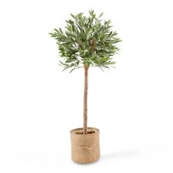 Oviala Plantes D'intérieur Et Fleurs D'intérieur Plante Artificielle Avec Pot Olivier, Hauteur 135 Cm Vert