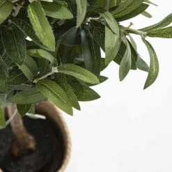 Oviala Plantes D'intérieur Et Fleurs D'intérieur Plante Artificielle Avec Pot Olivier, Hauteur 135 Cm Vert -Parasols Soldes Magasin plante artificielle avec pot olivier hauteur 135 cm vert 3