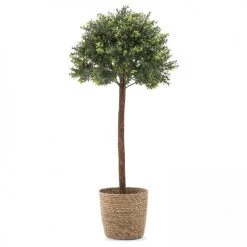 Oviala Plantes D'intérieur Et Fleurs D'intérieur Plante Artificielle Avec Pot Polyèthylène Vert