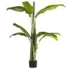 Beliani Plantes D'intérieur Et Fleurs D'intérieur Plante Artificielle Bananier 154 Cm Avec Pot
