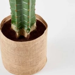 Oviala Plantes D'intérieur Et Fleurs D'intérieur Plante Artificielle Cactus, Hauteur 113 Cm Vert -Parasols Soldes Magasin plante artificielle cactus hauteur 113 cm vert 1