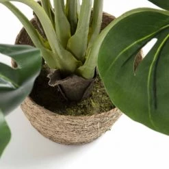 Oviala Plantes D'intérieur Et Fleurs D'intérieur Plante Artificielle En Pot Polyéthylène Vert -Parasols Soldes Magasin plante artificielle en pot polyethylene vert 4