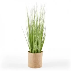 Oviala Plantes D'intérieur Et Fleurs D'intérieur Plante Artificielle Herbe Folle Juncus, Hauteur 95 Cm Vert