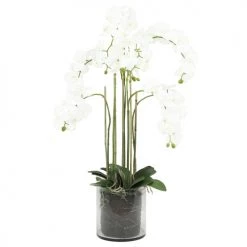 Ligne Déco Plantes D'intérieur Et Fleurs D'intérieur Plante Fleur Artificielle Orchidée Toucher Naturel, H.125cm