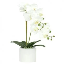 Ligne Déco Plantes D'intérieur Et Fleurs D'intérieur Plante Fleur Artificielle Orchidée Toucher Naturel, H.55cm