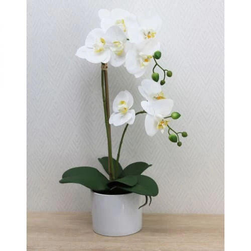Ligne Déco Plantes D'intérieur Et Fleurs D'intérieur Plante Fleur Artificielle Orchidée Toucher Naturel, H.55cm 6 Ligne Déco Plantes D'intérieur Et Fleurs D'intérieur Plante Fleur Artificielle Orchidée Toucher Naturel, H.55cm – Image 4