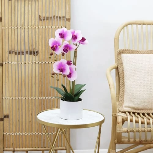 Ligne Déco Plantes D'intérieur Et Fleurs D'intérieur Plante Fleur Artificielle Orchidée Toucher Naturel, H.55cm 4 Ligne Déco Plantes D'intérieur Et Fleurs D'intérieur Plante Fleur Artificielle Orchidée Toucher Naturel, H.55cm – Image 2