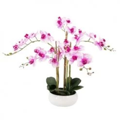 Ligne Déco Plantes D'intérieur Et Fleurs D'intérieur Plante Fleur Artificielle Orchidée Toucher Naturel, H.55cm -Parasols Soldes Magasin plante fleur artificielle orchidee toucher naturel h 55cm 24
