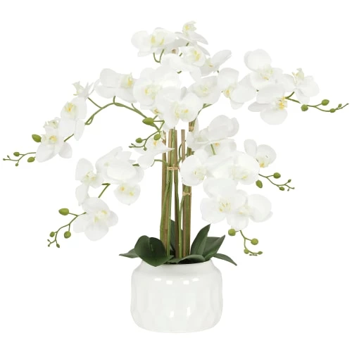 Ligne Déco Plantes D'intérieur Et Fleurs D'intérieur Plante Fleur Artificielle Orchidée Toucher Naturel, H.55cm 3 Ligne Déco Plantes D'intérieur Et Fleurs D'intérieur Plante Fleur Artificielle Orchidée Toucher Naturel, H.55cm