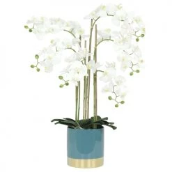 Ligne Déco Plantes D'intérieur Et Fleurs D'intérieur Plante Fleur Artificielle Orchidée Toucher Naturel, H.80cm