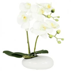 Ligne Déco Plantes D'intérieur Et Fleurs D'intérieur Plante Fleur Artificielle Orchidée Toucher Naturel, H35cm