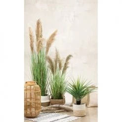 Ligne Déco Plantes D'intérieur Et Fleurs D'intérieur Plante Herbe Verte Artificielle Plumeaux Naturels Pampa 110cm -Parasols Soldes Magasin plante herbe verte artificielle plumeaux naturels pampa 110cm 4