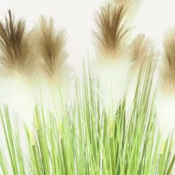 Ligne Déco Plantes D'intérieur Et Fleurs D'intérieur Plante Herbe Verte Artificielle Plumeaux Pampa En Pot H.125cm -Parasols Soldes Magasin plante herbe verte artificielle plumeaux pampa en pot h 125cm 2