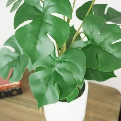 Ligne Déco Plantes D'intérieur Et Fleurs D'intérieur Plante Verte Artificielle Monstera, Pot Céramique, H.50cm -Parasols Soldes Magasin plante verte artificielle monstera pot ceramique h 50cm 3